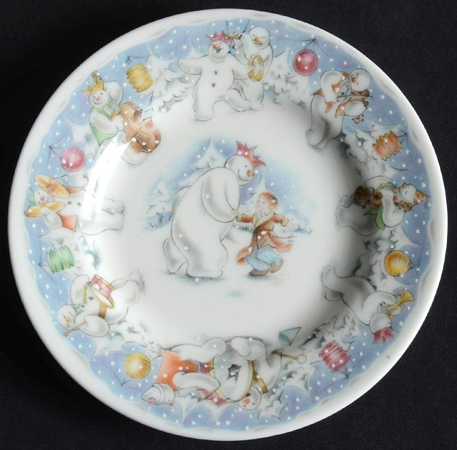 Snowman Miniature Plate by Royal Doulton-1