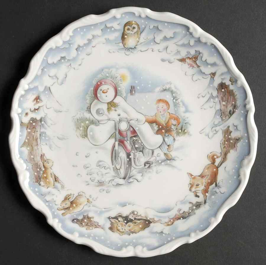Snowman Salad Plate by Royal Doulton-1