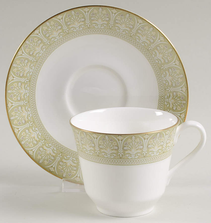 Sonnet (Concord Shape) Flat Cup & Saucer Set by Royal Doulton-1