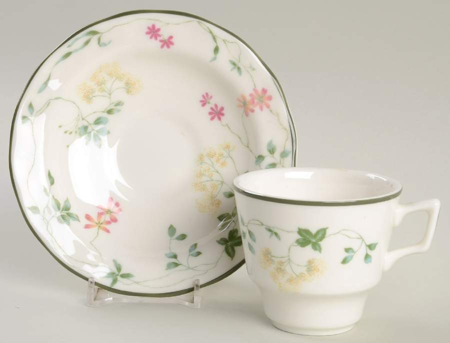 Southdown Flat Demitasse Cup & Saucer Set by Royal Doulton-1