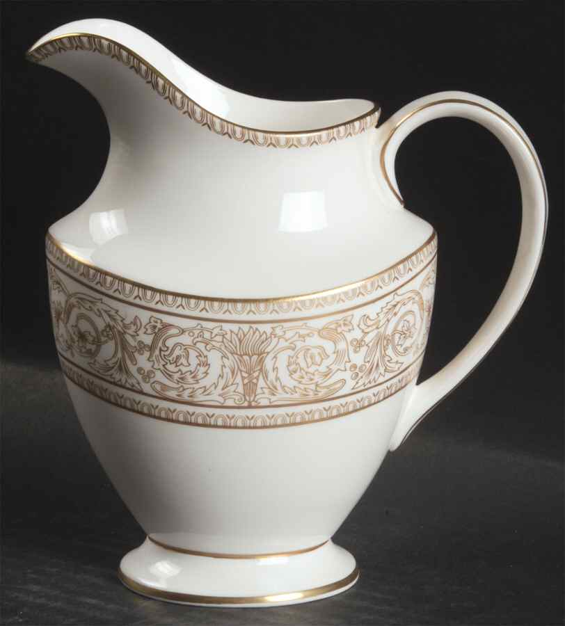 Sovereign (Gold Scroll and Leaf Rim) Creamer by Royal Doulton-1