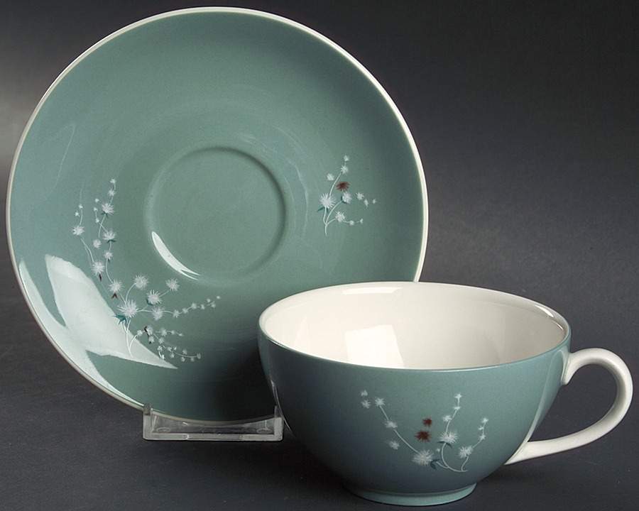 Spindrift Flat Cup & Saucer Set by Royal Doulton-1