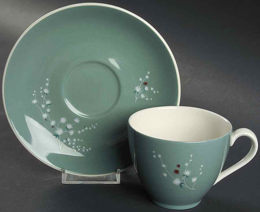 Spindrift Flat Cup & Saucer Set by Royal Doulton-1