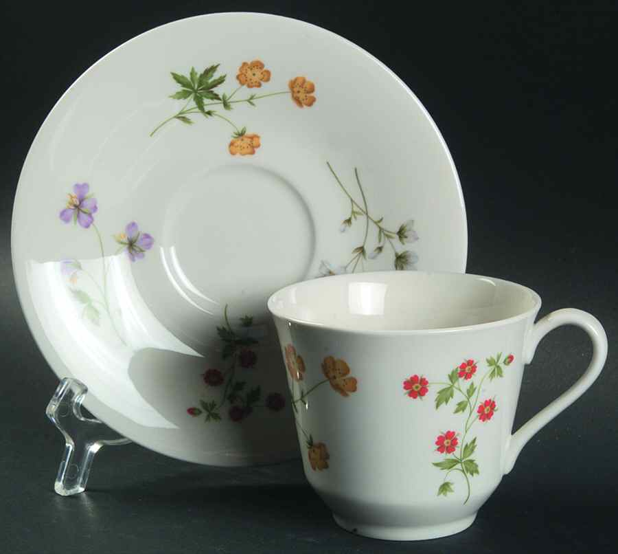 Springtime Flat Cup & Saucer Set by Royal Doulton-1