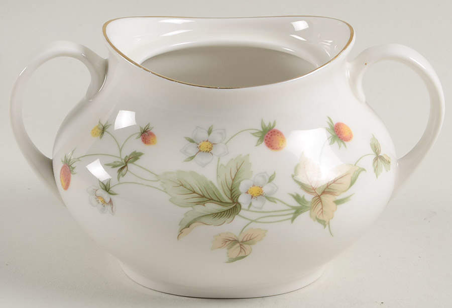 Strawberry Cream Sugar Bowl No Lid by Royal Doulton-1