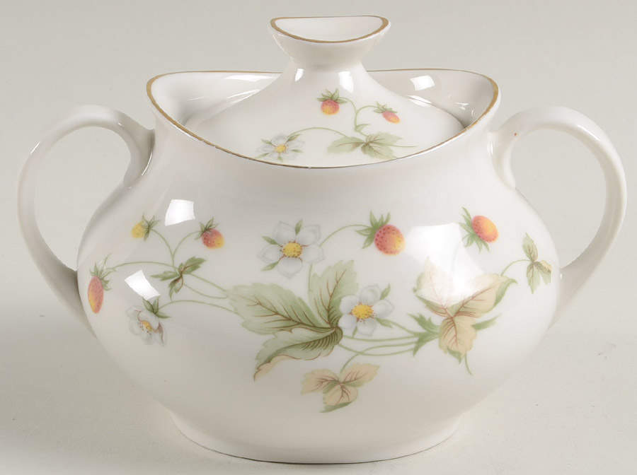 Strawberry Cream Sugar Bowl & Lid by Royal Doulton-1
