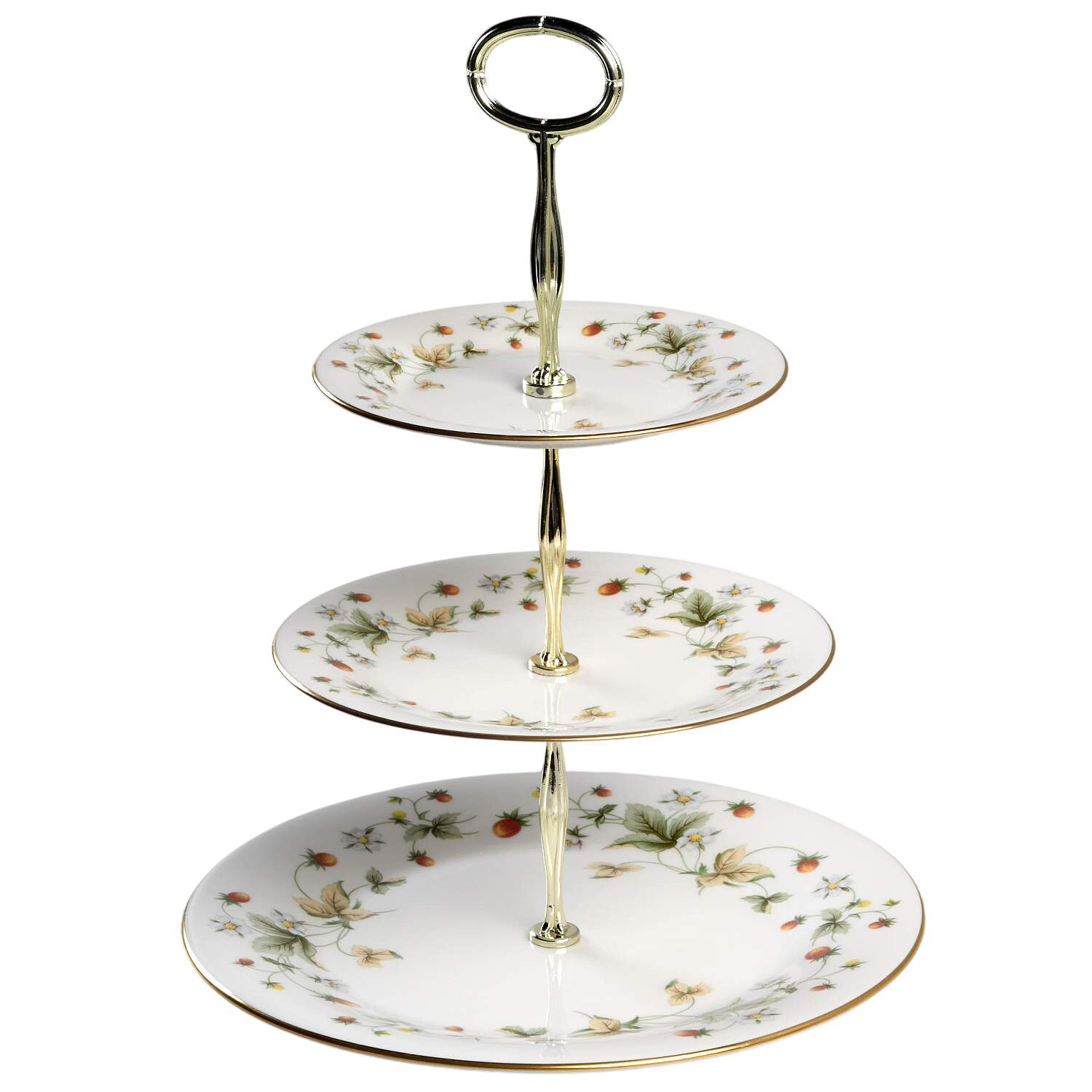 Strawberry Cream 13 7/8"-14 1/4" 3-Tiered Serving Tray(DP,SP,BB) HC by Royal Doulton-1