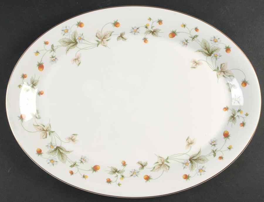Strawberry Cream 16" Oval Serving Platter by Royal Doulton-1
