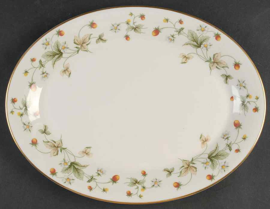 Strawberry Cream 13" Oval Serving Platter by Royal Doulton-1