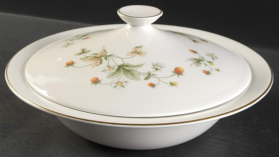 Strawberry Cream Round Covered Vegetable by Royal Doulton-1