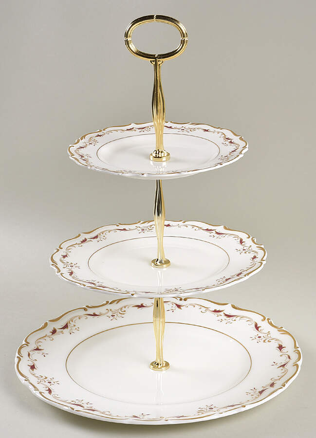 Strasbourg 13 7/8"-14 1/4" 3-Tiered Serving Tray(DP,SP,BB) HC by Royal Doulton-1