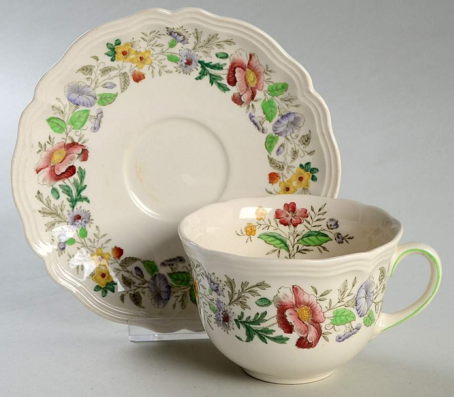 Stratford (Floral) Oversized Cup & Saucer Set by Royal Doulton-1