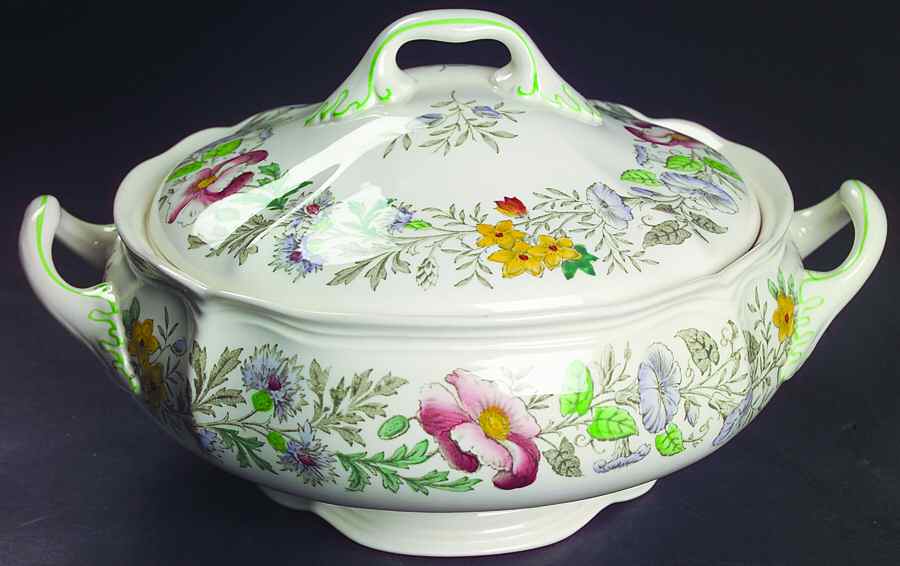 Stratford (Floral) Round Covered Vegetable by Royal Doulton-1