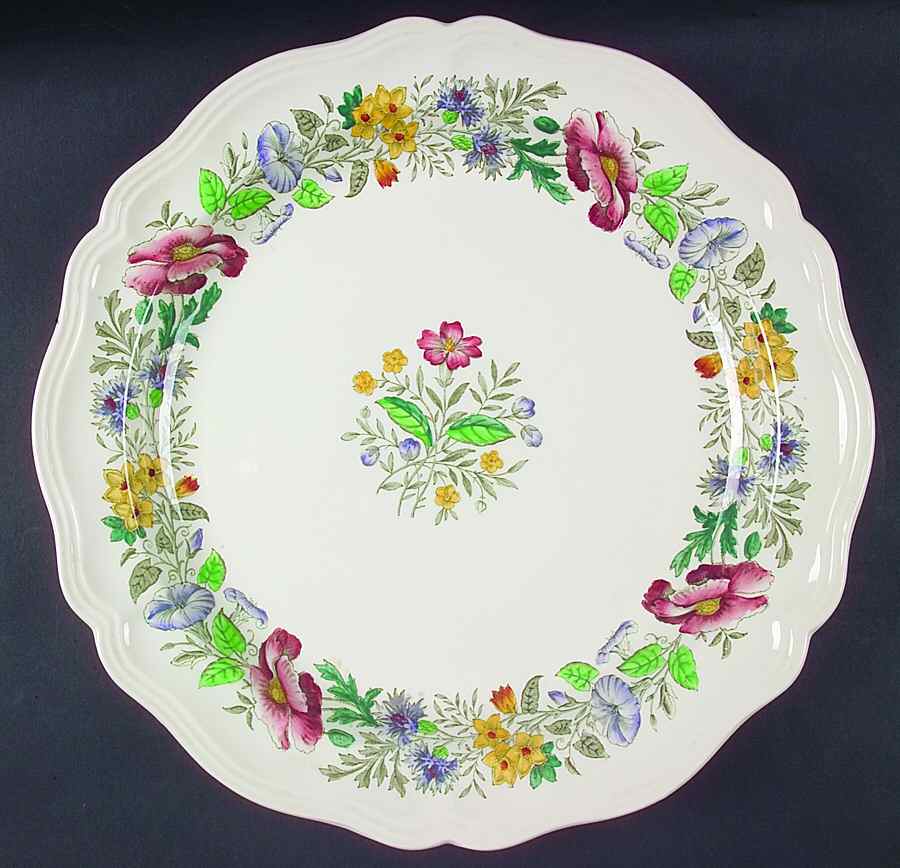 Stratford (Floral) 14" Chop Plate (Round Platter) by Royal Doulton-1
