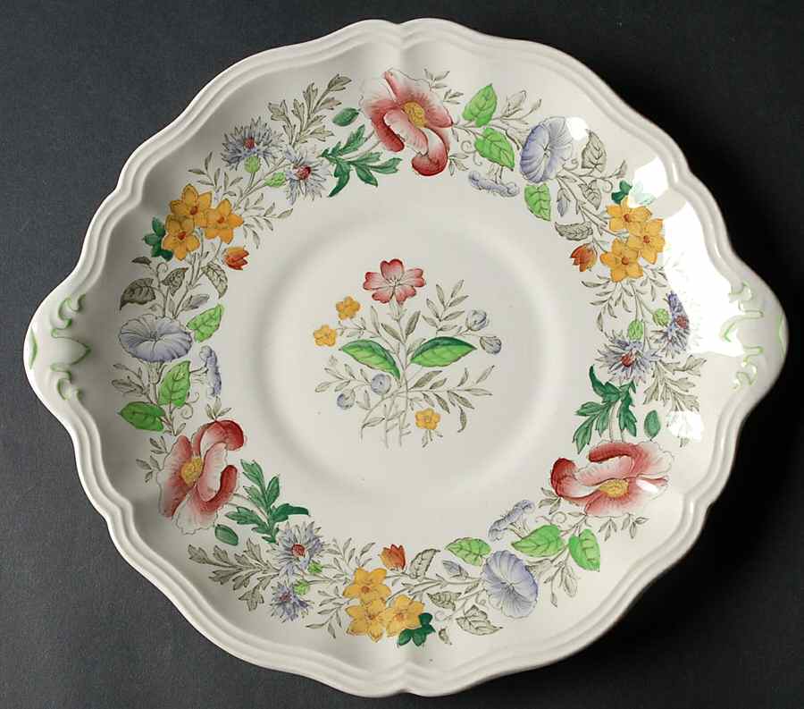 Stratford (Floral) Handled Cake Plate by Royal Doulton-1