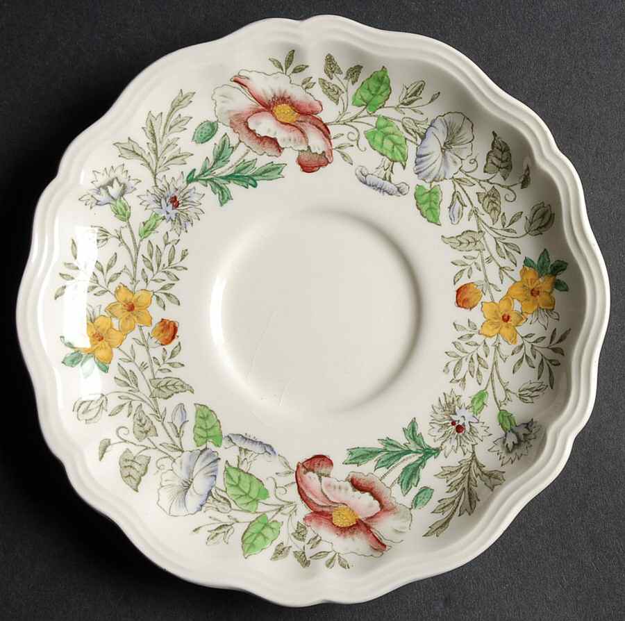 Stratford (Floral) Saucer for Cream Soup Bowl by Royal Doulton-1