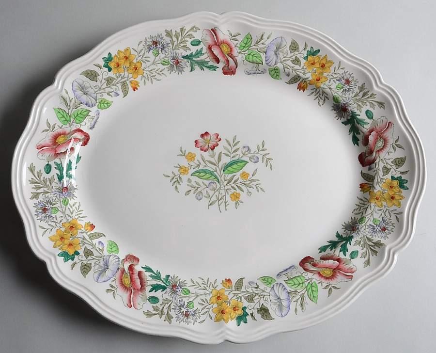 Stratford (Floral) 17" Oval Serving Platter by Royal Doulton-1