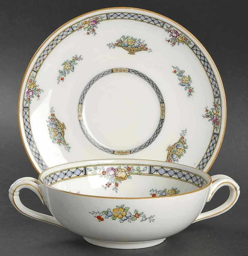 Strathmore Flat Cream Soup Bowl & Saucer Set by Royal Doulton-1