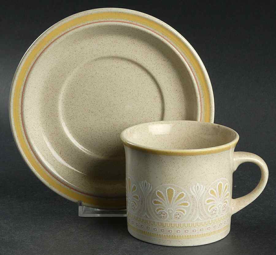 Sunny Days Flat Cup & Saucer Set by Royal Doulton-1