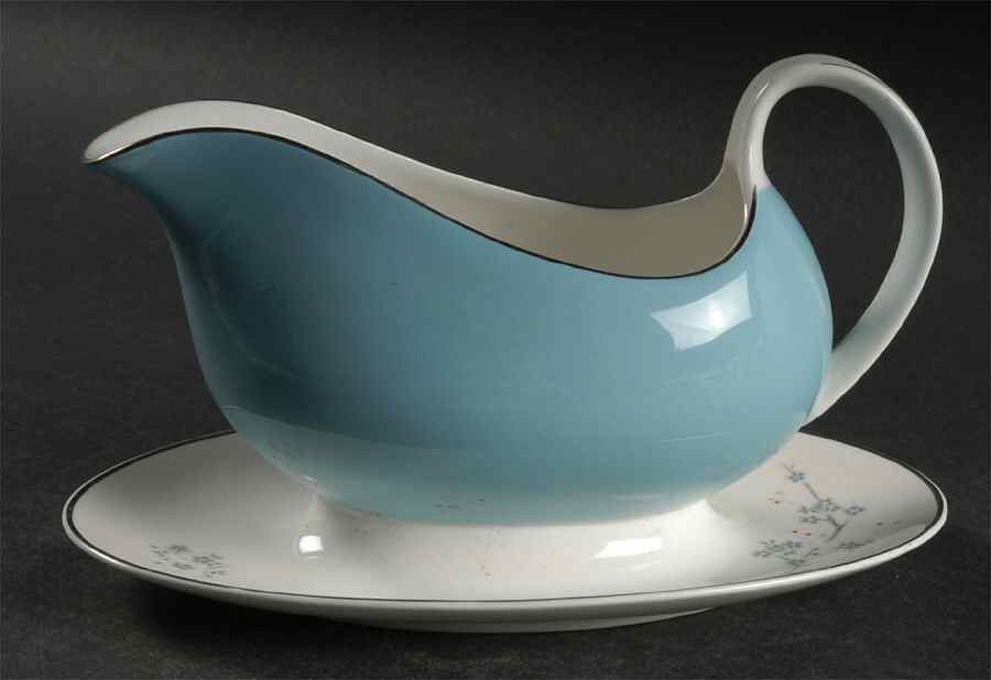 Summer Song Gravy Boat with Attached Underplate by Royal Doulton-1