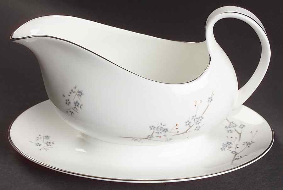 Summer Song Gravy Boat with Attached Underplate by Royal Doulton-1