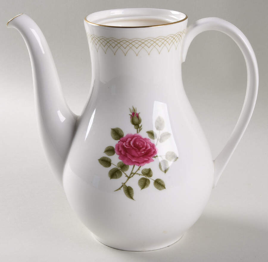 Sweetheart Rose Coffee Pot No Lid by Royal Doulton-1