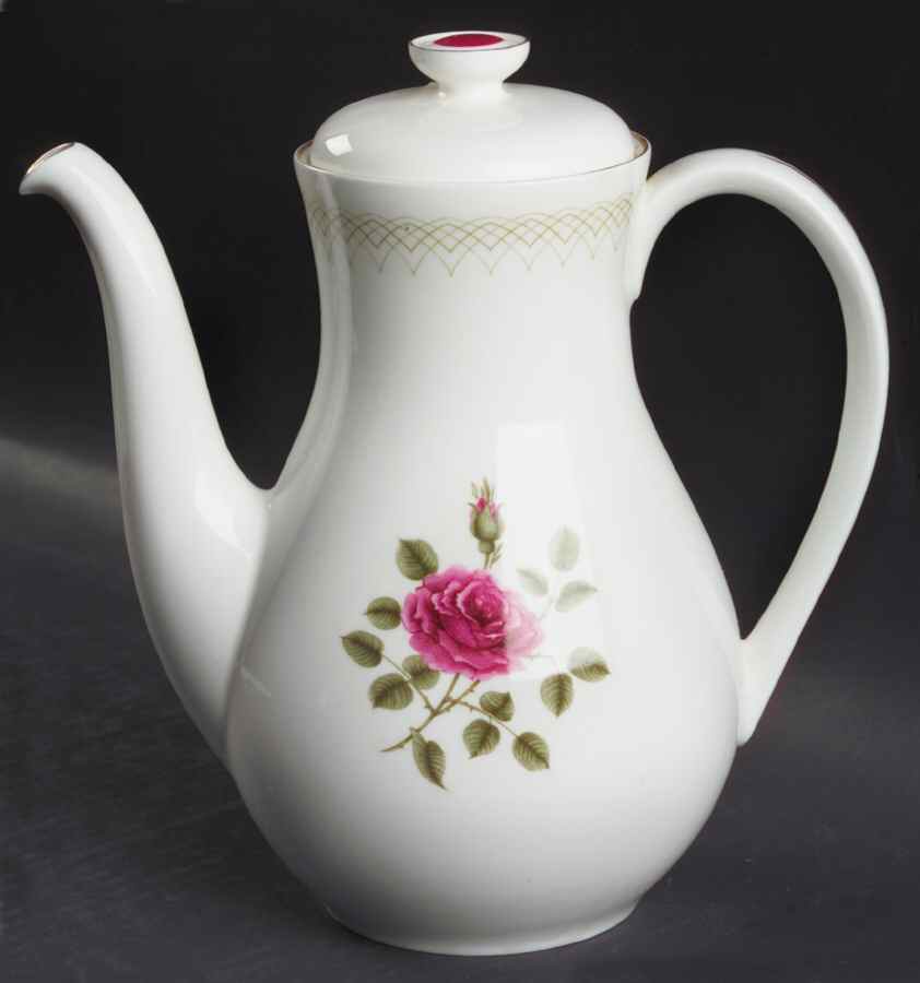 Sweetheart Rose Coffee Pot & Lid by Royal Doulton-1