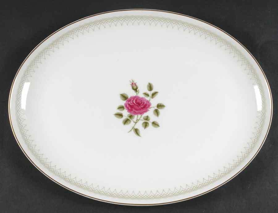 Sweetheart Rose 15" Oval Serving Platter by Royal Doulton-1