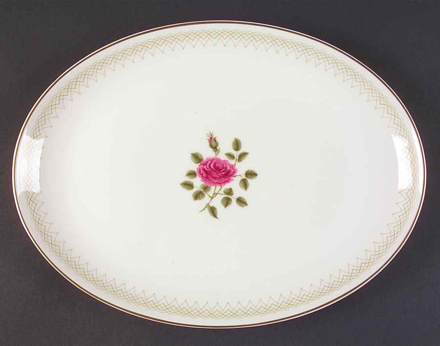 Sweetheart Rose 13" Oval Serving Platter by Royal Doulton-1