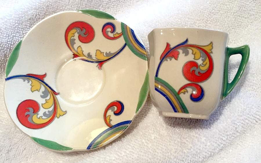 Syren Flat Demitasse Cup & Saucer Set by Royal Doulton-1