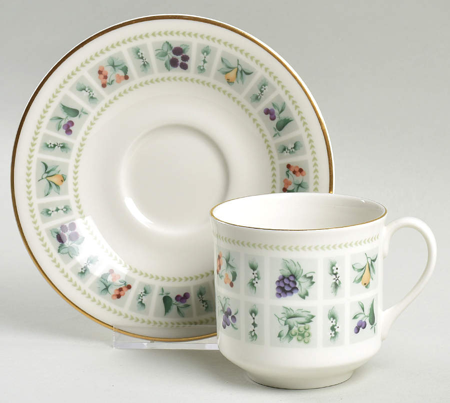 Tapestry Flat Cup & Saucer Set by Royal Doulton-1