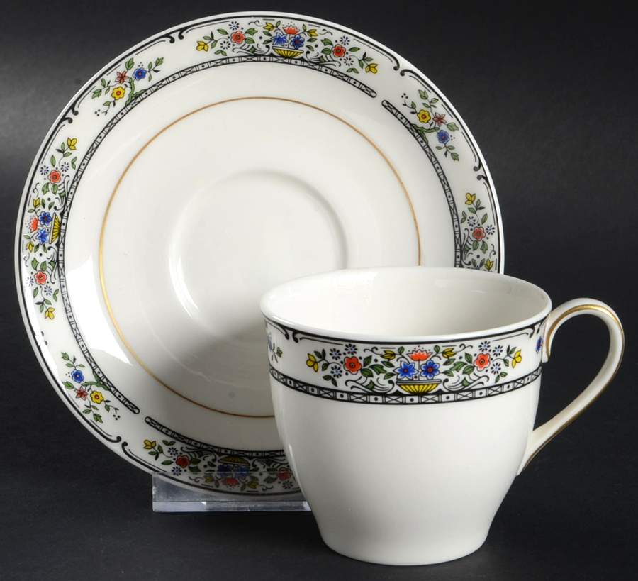 Tavistock Flat Cup & Saucer Set by Royal Doulton-1
