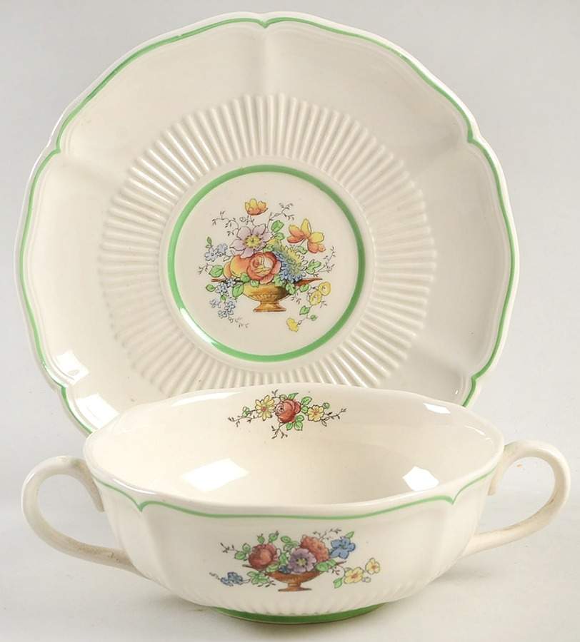 Tazza Flat Cream Soup Bowl & Saucer Set by Royal Doulton-1