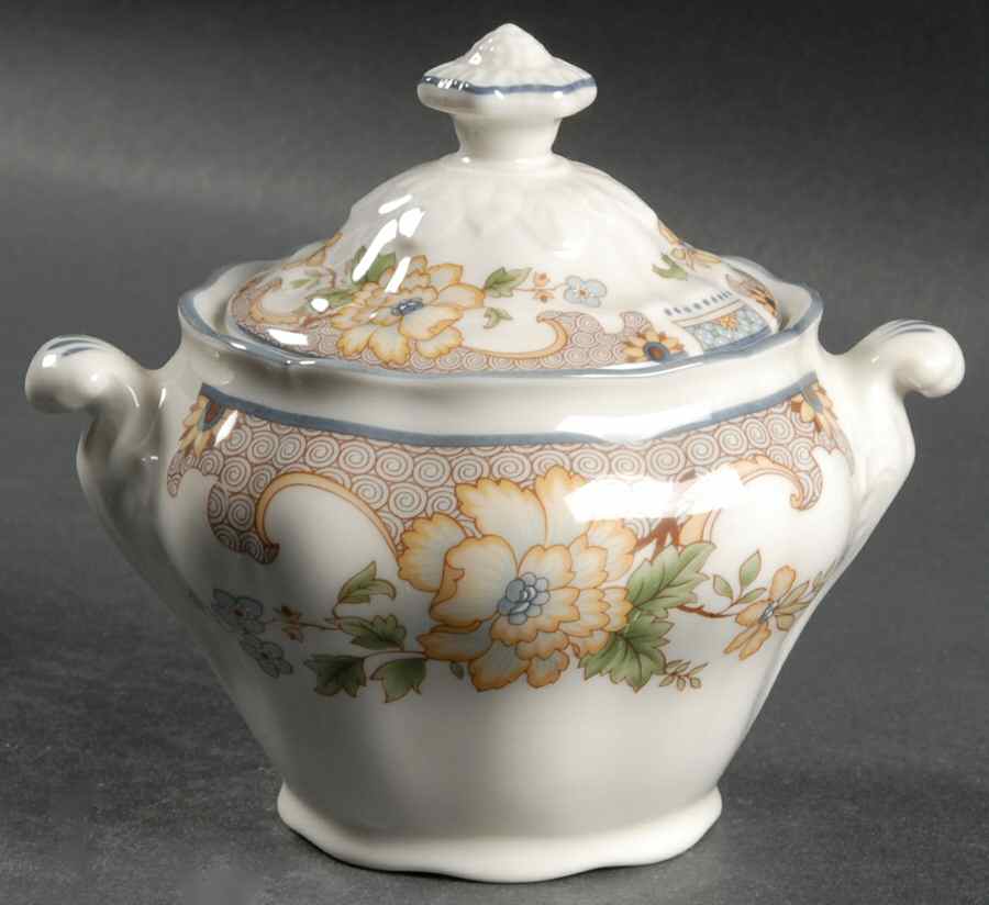 Temple Garden Sugar Bowl & Lid by Royal Doulton-1