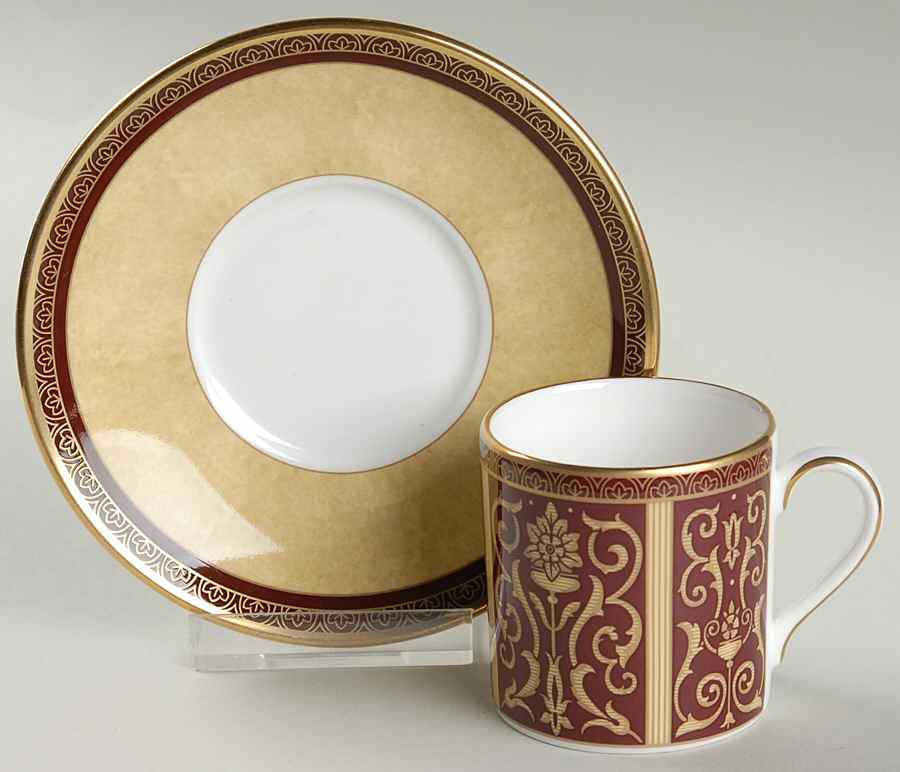 Tennyson Flat Demitasse Cup & Saucer Set by Royal Doulton-1