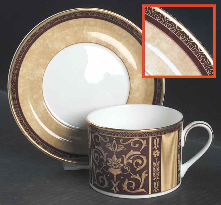 Tennyson Accent Flat Cup & Saucer Set by Royal Doulton-1
