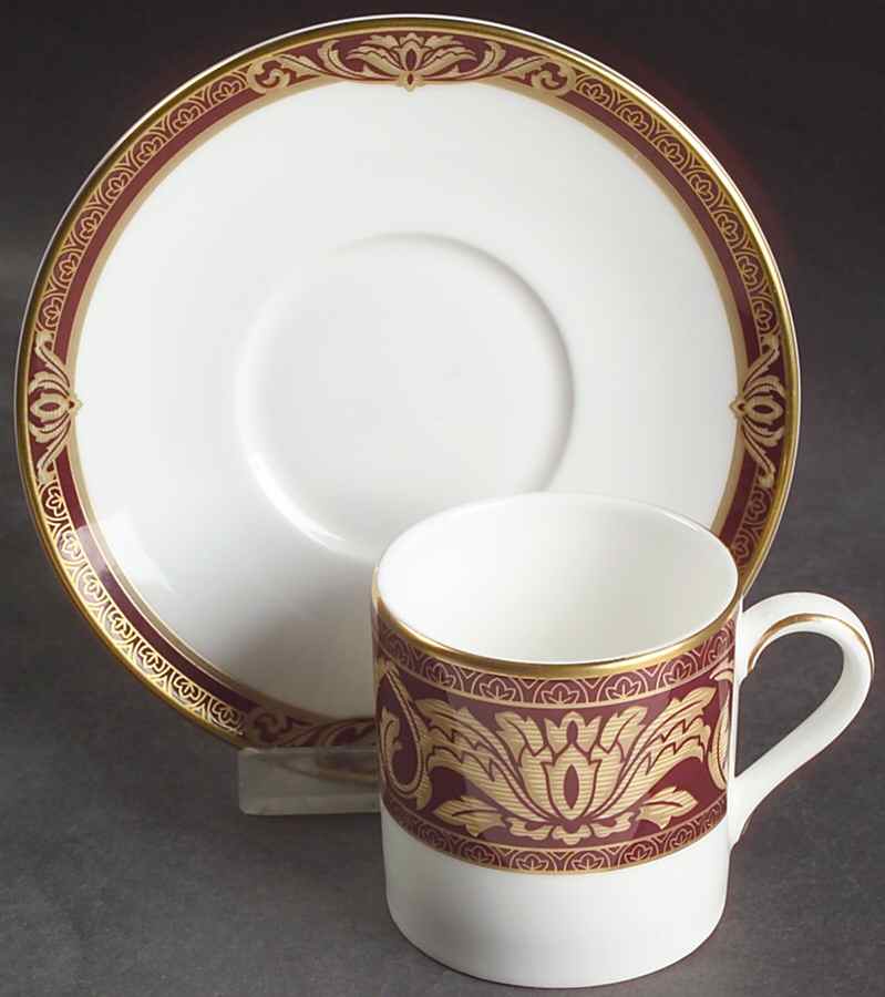 Tennyson Flat Demitasse Cup & Saucer Set by Royal Doulton-1