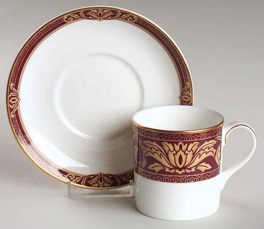 Tennyson Flat Demitasse Cup & Saucer Set by Royal Doulton-1