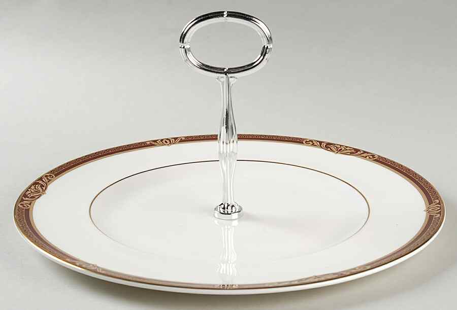 Tennyson Round Serving Plate with Handle (DP) by Royal Doulton-1