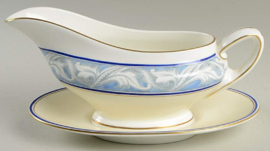The Tewkesbury Gravy Boat with Attached Underplate by Royal Doulton-1