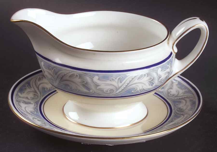 The Tewkesbury Gravy Boat with Attached Underplate by Royal Doulton-1