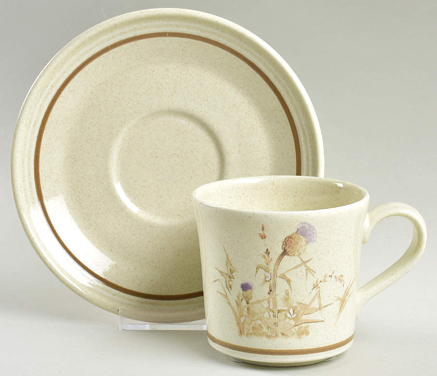 Thistledown Flat Cup & Saucer Set by Royal Doulton-1