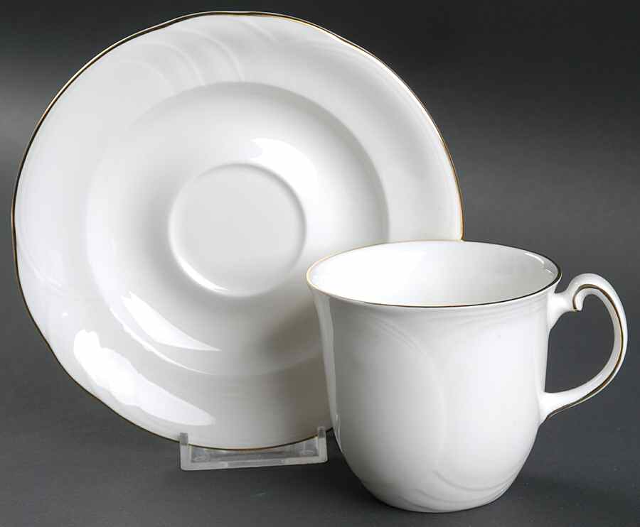 Tiara Flat Cup & Saucer Set by Royal Doulton-1