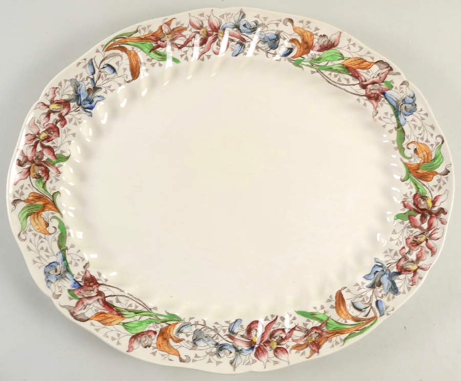 Tintern 17" Oval Serving Platter by Royal Doulton-1
