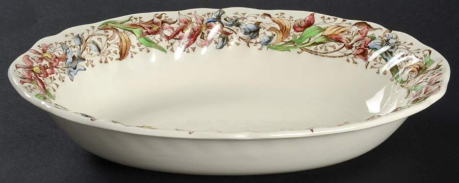 Tintern 10" Oval Vegetable Bowl by Royal Doulton-1
