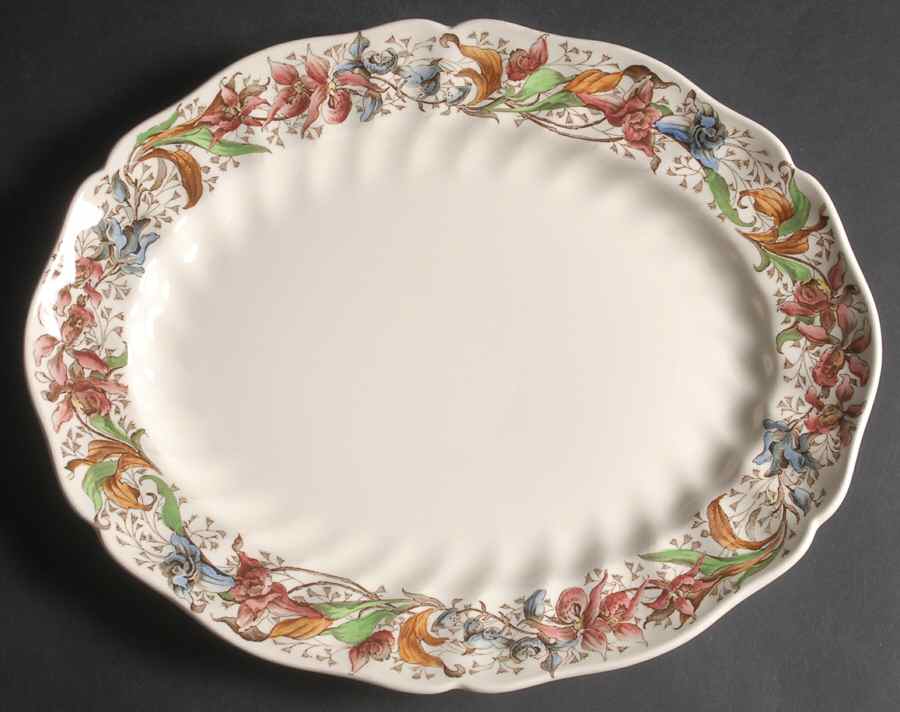 Tintern 13" Oval Serving Platter by Royal Doulton-1