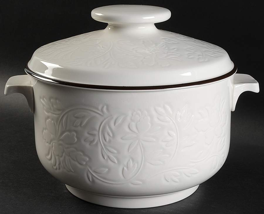 Ting Brown 4 Quart Round Covered Casserole by Royal Doulton-1