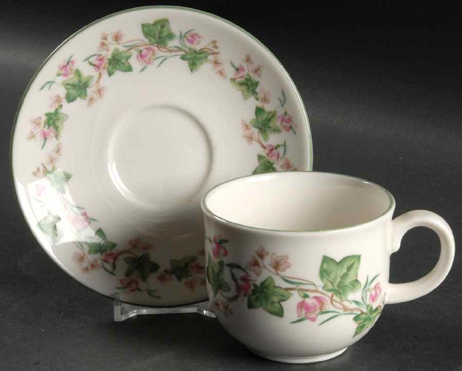 Tiverton Flat Cup & Saucer Set by Royal Doulton-1