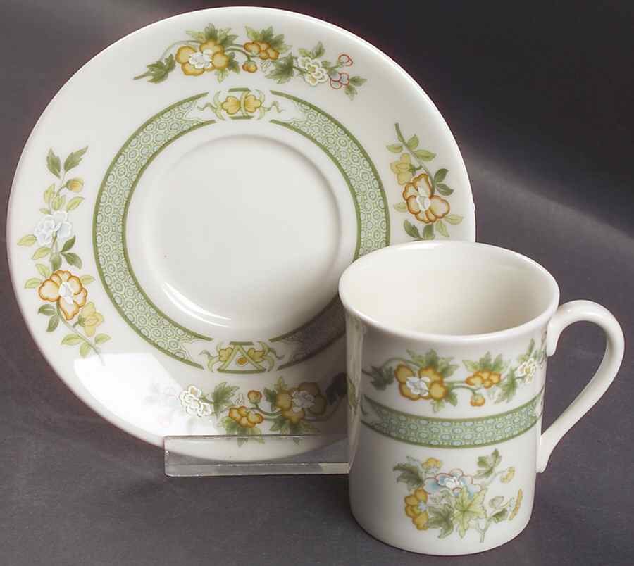 Tonkin Flat Demitasse Cup & Saucer Set by Royal Doulton-1