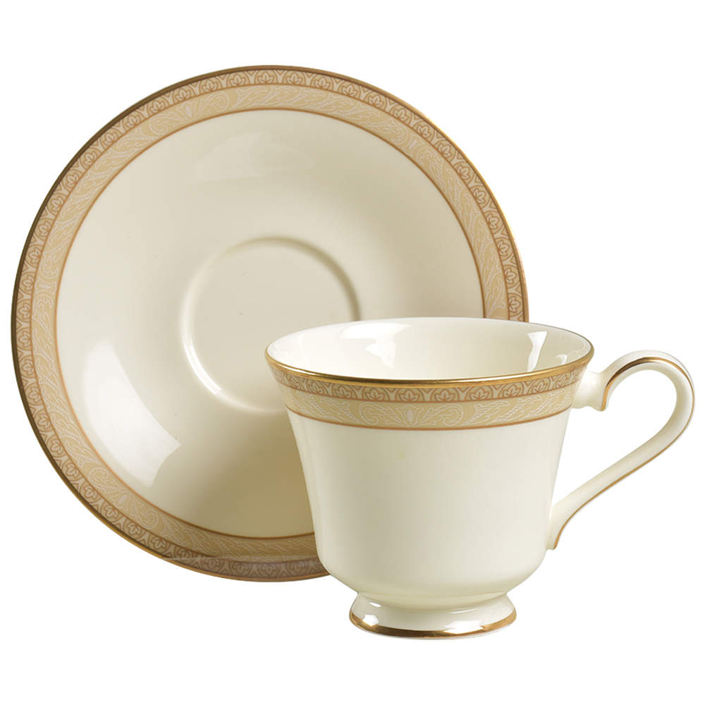 Toulouse Footed Cup & Saucer Set by Royal Doulton-1